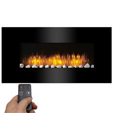 Elektrický nástěnný krb Vancouver s dálkovým ovládáním a ventilátorem 