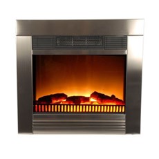 Elektrický vestavný krb CHICAGO nerez s ventilátorem